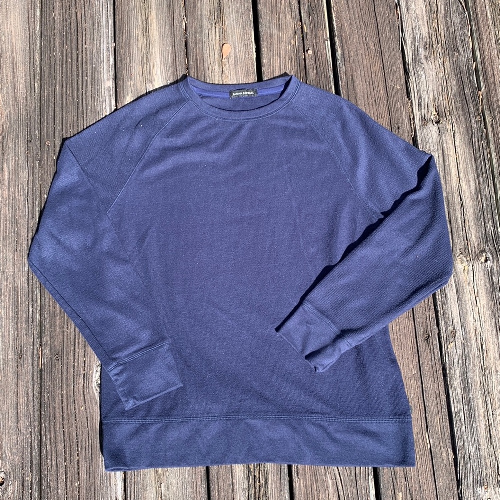 Blue, Banana Republic sweater. Size large